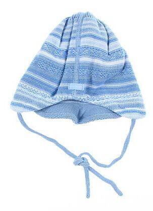 Bonnet fermeture liens à nouer bleu MAXIMO garçon