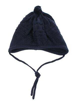 Bonnet fermeture liens à nouer bleu MAXIMO garçon