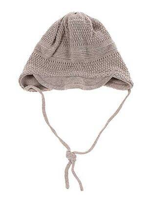Bonnet fermeture liens à nouer beige MAXIMO garçon