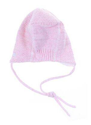 Bonnet fermeture liens à nouer rose MAXIMO fille