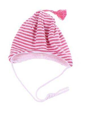 Bonnet fermeture liens à nouer rose MAXIMO fille