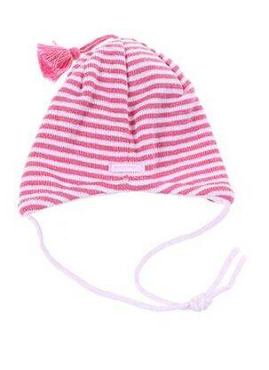 Bonnet fermeture liens à nouer rose MAXIMO fille