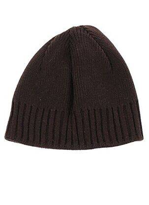 Bonnet finition bords-côtes marron MXO enfant