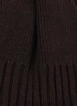 Bonnet finition bords-côtes marron MXO enfant