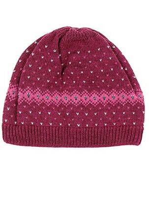 Bonnet finition bords-côtes rose MAXIMO fille
