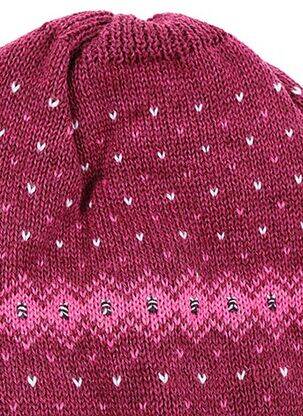Bonnet finition bords-côtes rose MAXIMO fille