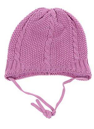 Bonnet fermeture liens à nouer rose MAXIMO fille