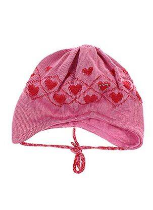 Bonnet fermeture liens à nouer rose MAXIMO fille