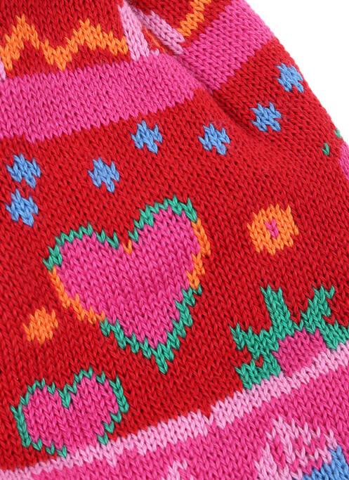 Bonnet fermeture liens à nouer rouge MAXIMO fille