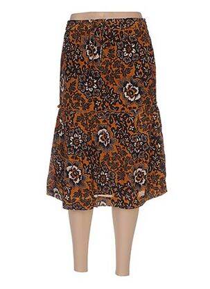 Jupe mi-longue marron STELLA FOREST pour femme