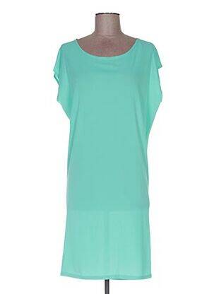Robe mi-longue manches courtes manches courtes vert POUPÉE DE SOIE femme