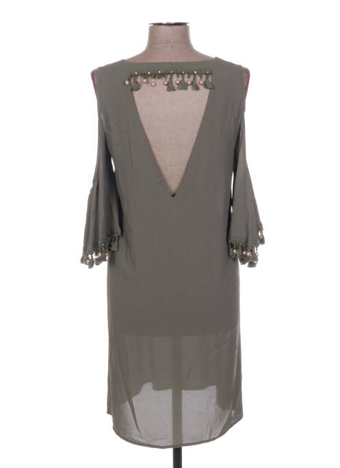 Robe mi-longue vert POUPÉE DE SOIE pour femme