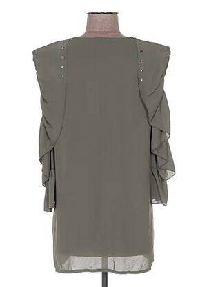 Top coupe fluide manches 3/4 vert POUPÉE DE SOIE femme