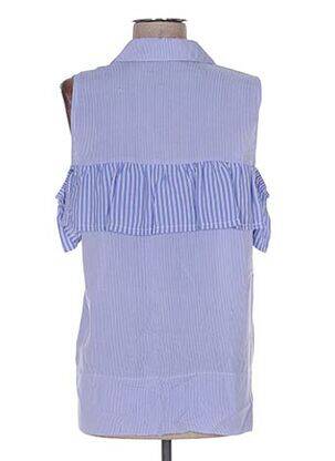 Blouse manches courtes manches courtes bleu POUPÉE DE SOIE femme