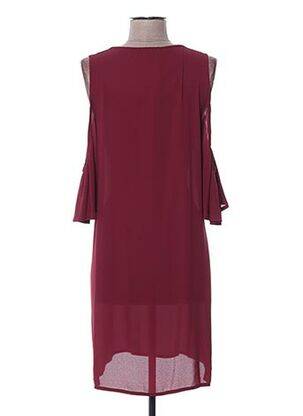 Robe mi-longue tissage crêpe rouge POUPÉE DE SOIE femme