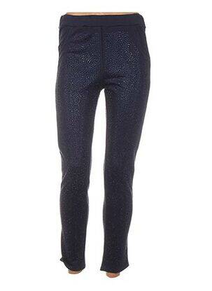Pantalon 7/8 taille élastique bleu POUPÉE DE SOIE femme