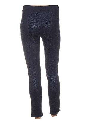 Pantalon 7/8 taille élastique bleu POUPÉE DE SOIE femme