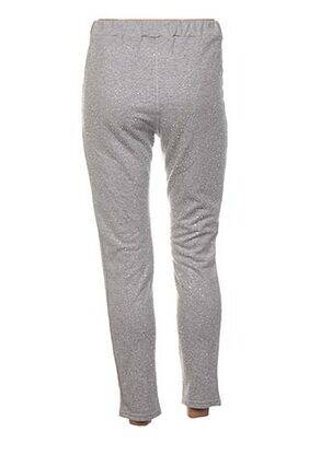 Pantalon 7/8 taille élastique gris POUPÉE DE SOIE femme