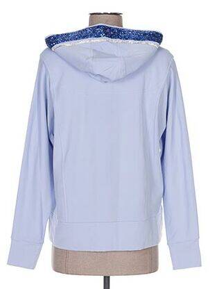 Veste casual col rond bleu POUPÉE DE SOIE femme