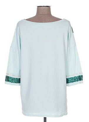 Sweat-shirt tissage jersey manches 3/4 vert POUPÉE DE SOIE femme