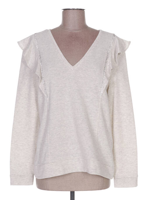 Sweat-shirt beige POUPÉE DE SOIE pour femme