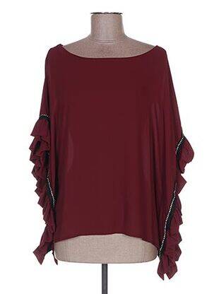 Blouse manches courtes manches courtes rouge POUPÉE DE SOIE femme