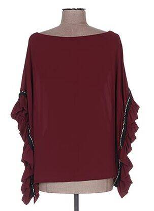 Blouse manches courtes manches courtes rouge POUPÉE DE SOIE femme