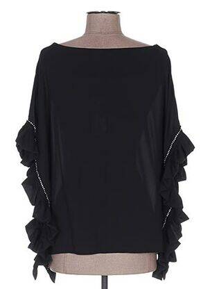 Blouse manches courtes manches courtes noir POUPÉE DE SOIE femme