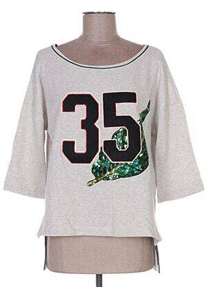 Sweat-shirt gris POUPÉE DE SOIE pour femme