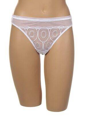 Tanga tulle transparent blanc IMPLICITE femme