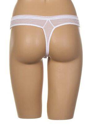 Tanga tulle transparent blanc IMPLICITE femme