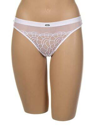 Tanga tulle transparent blanc IMPLICITE femme