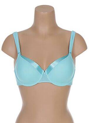 Soutien-gorge effet matière satinée haut soutien-gorge moulé bleu IMPLICITE femme