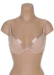 Soutien-gorge effet matière satinée haut soutien-gorge moulé chair IMPLICITE femme