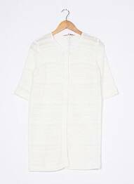 Veste casual col rond beige LA FEE MARABOUTEE femme