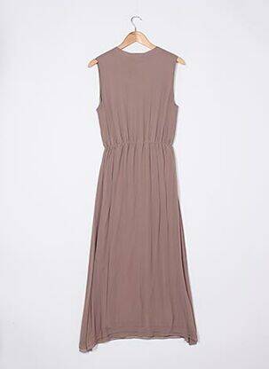 Robe longue sans manche sans manche marron LA FEE MARABOUTEE femme