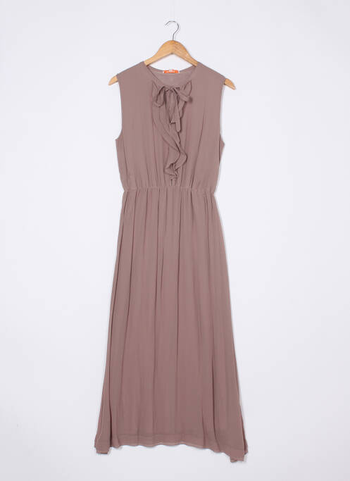 Robe longue marron LA FEE MARABOUTEE pour femme