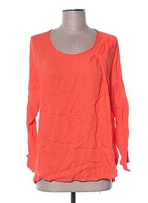 Blouse col rond manches longues orange LA FEE MARABOUTEE femme