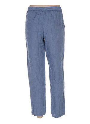 Pantalon droit taille élastique bleu LA FEE MARABOUTEE femme
