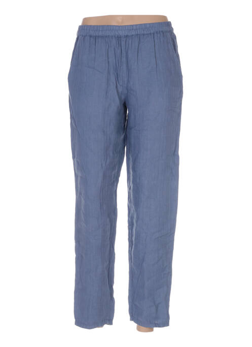 Pantalon droit taille élastique bleu LA FEE MARABOUTEE femme