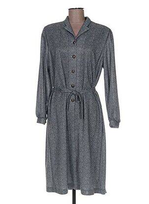 Robe mi-longue manches longues manches longues vert FRANCE RIVOIRE femme