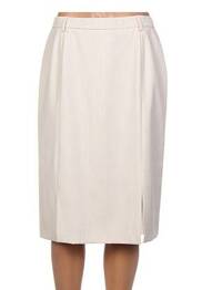 Jupe mi-longue coupe droite beige KARTING femme