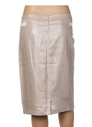 Jupe mi-longue coupe droite beige DIANE LAURY femme