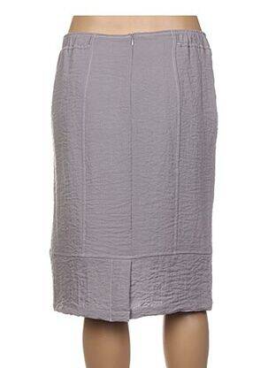 Jupe mi-longue coupe droite gris DIANE LAURY femme