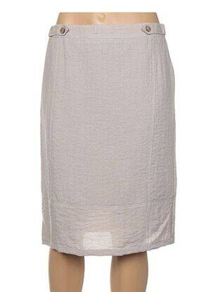 Jupe mi-longue coupe droite beige DIANE LAURY femme