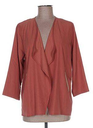 Veste casual coupe droite marron JULIE GUERLANDE femme