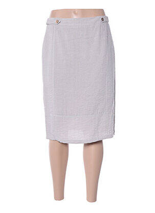 Jupe mi-longue coupe droite beige DIANE LAURY femme