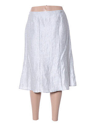 Jupe mi-longue taille élastique gris DIANE LAURY femme