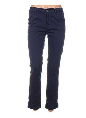 Pantalon droit taille haute taille haute bleu C'EST BEAU LA VIE femme