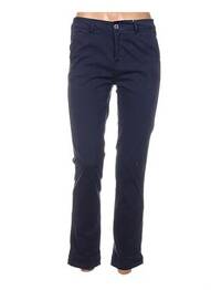 Pantalon droit taille haute taille haute bleu C'EST BEAU LA VIE femme
